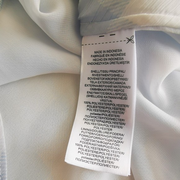 Lauren Ralph Lauren Womens Georgette Blue Pullover Blouse Lined chiffon XSP - Picture 9 of 9